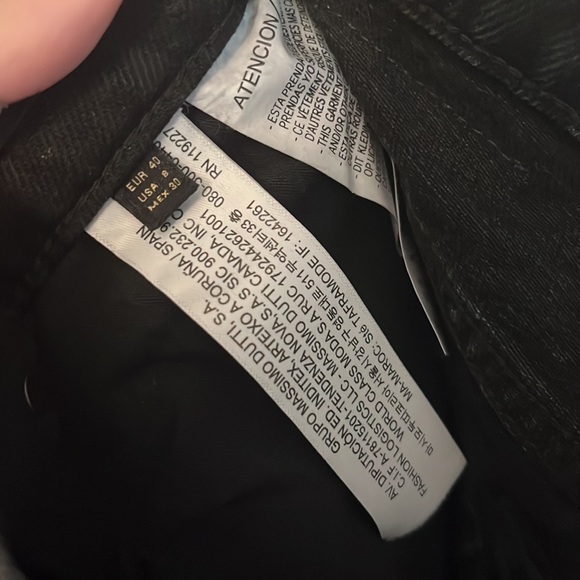 Brand New (WOT) Massimo Dutti Wide Leg Black Jeans - Picture 4 of 4